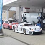 porsche gt1 at gas station