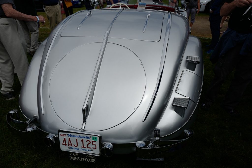 Larz Anderson German Car Day 2017 - rear of handbuilt car inspired by classic